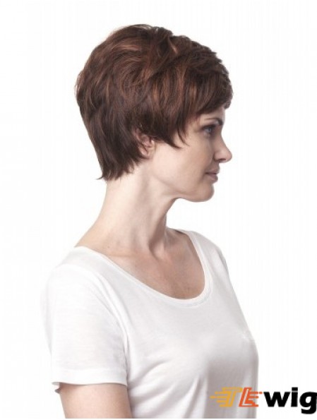 Wavy Layered 8 inch Auburn Incredible Synthetic Wigs
