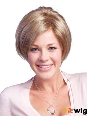 Straight Chin Length Brown 10 inch Lace Front Trendy Bob Wigs