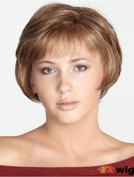 Straight Bobs 8 inch Blonde Fashion Synthetic Wigs