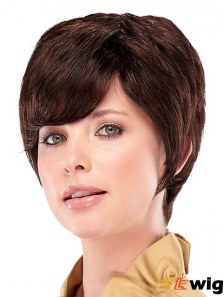 Cropped Layered Straight Auburn Exquisite Synthetic Wigs