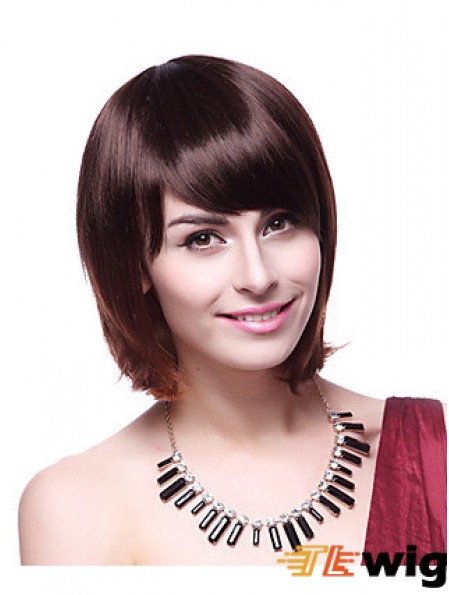 Chin Length Bobs Straight Auburn Fabulous Synthetic Wigs
