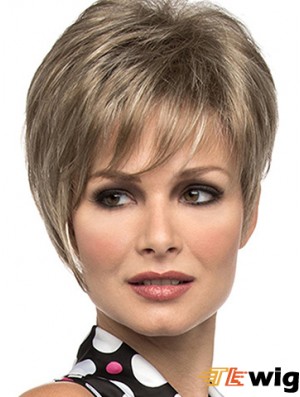 Straight With Bangs 8 inch Sassy Short Wigs