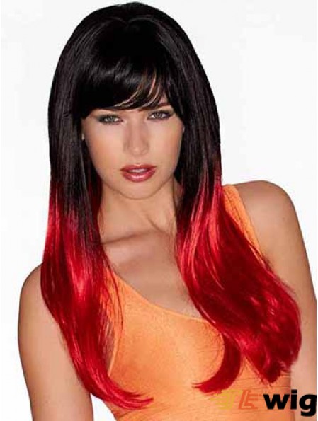 Straight Discount 22 inch Ombre/2 Tone With Bangs Long Wigs