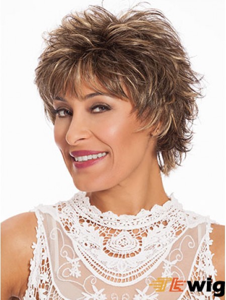 Wavy Layered 8 inch Modern Short Wigs