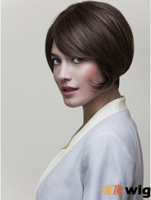 Straight With Bangs 8 inch Comfortable Short Wigs