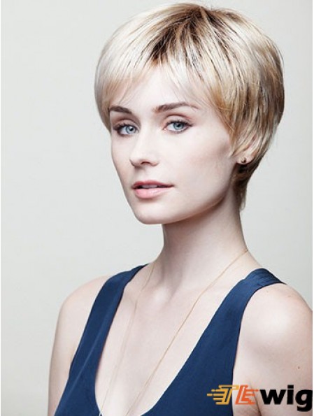 Straight Boycuts 8 inch No-Fuss Short Wigs