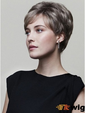 Straight Boycuts 6 inch Convenient Short Wigs