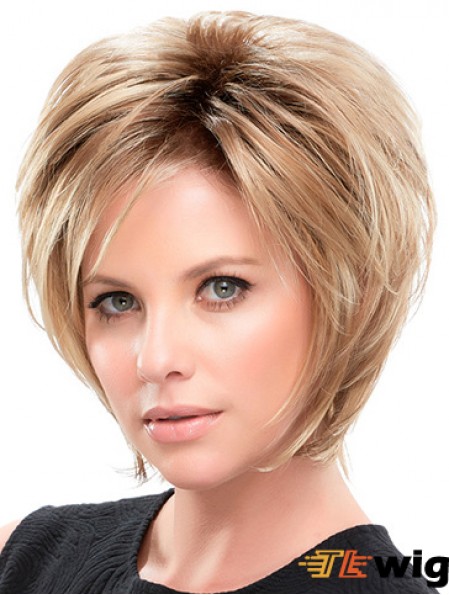 Synthetic Blonde Layered Straight 10 inch Hairstyles For Short Hair