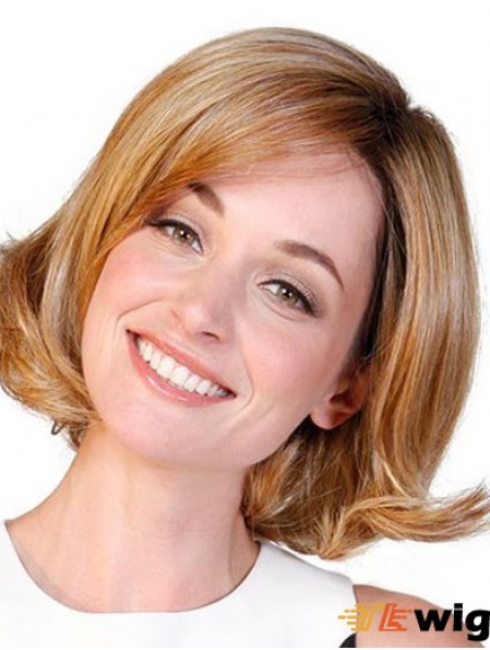 Synthetic Bobs Auburn Wavy 10 inch Women Wig Medium