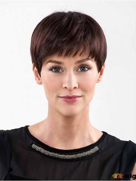 100% Hand-tied Synthetic 5 inch Cropped Straight Auburn Boycuts Wigs For Sale