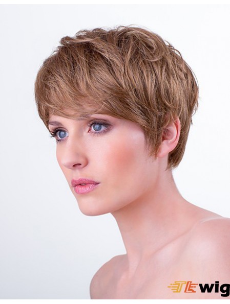 Synthetic Monofilament 6 inch Boycuts Straight Auburn Short Hairstyles