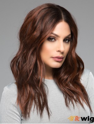Long Curly Layered Auburn Online 100% Hand-tied Wigs