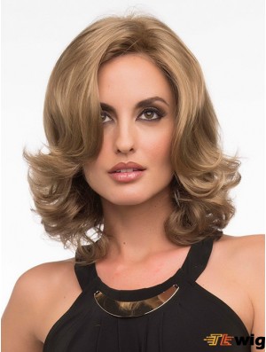 Wavy Blonde Exquisite Shoulder Length Classic Wigs
