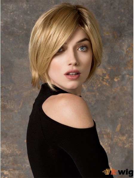 Bobs Chin Length Blonde Straight Cheapest Petite Wigs