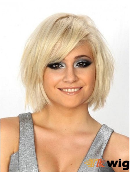 100% Hand-tied Straight Monofilament Bob Wig