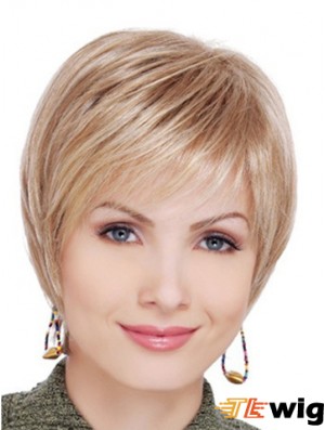 Best Blonde Short Straight Layered Lace Front Wigs