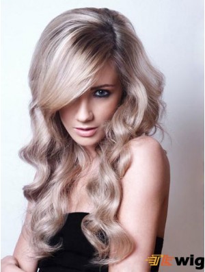 Wavy With Bangs Long Gorgeous Lace Front Wigs