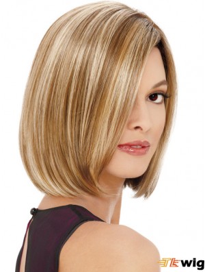 Lace Front Chin Length Straight Blonde Affordable Bob Wigs
