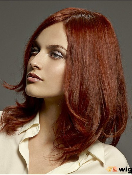 New Red Straight Layered Monofilament Long Wigs