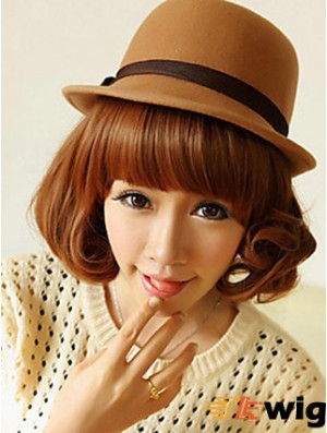 Lace Front Chin Length Wavy Auburn Affordable Bob Wigs