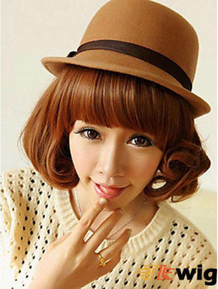 Lace Front Chin Length Wavy Auburn Affordable Bob Wigs