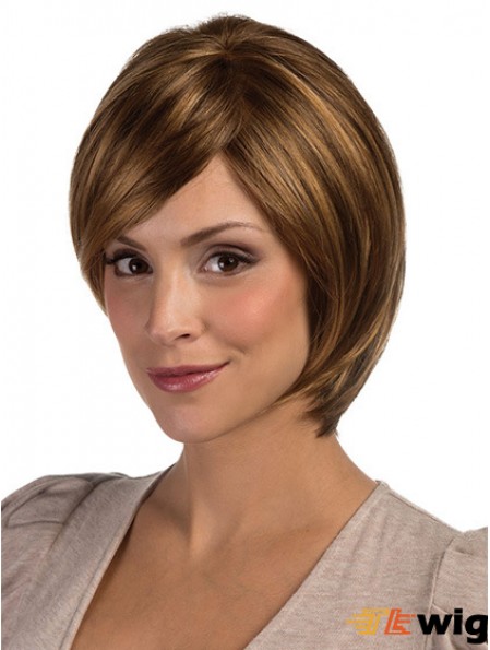 Lace Front Chin Length Straight Brown Perfect Bob Wigs