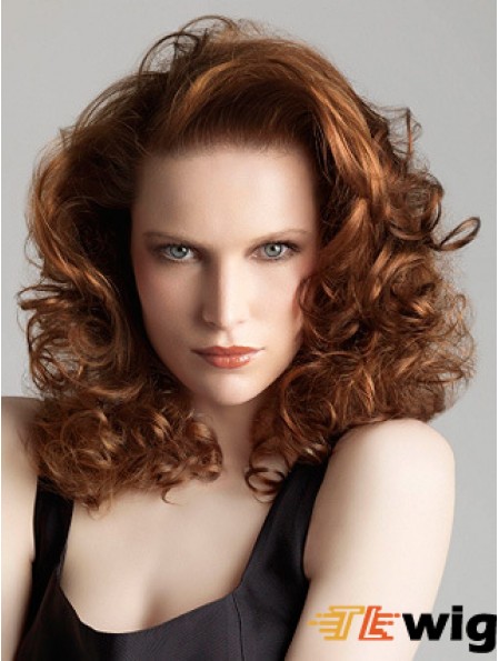 Shoulder Length Curly 100% Hand-tied Wigs Sale