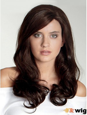 Wavy With Bangs Long Auburn Beautiful Lace Front Wigs