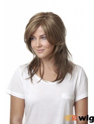 Long Straight Layered Blonde Stylish 100% Hand-tied Wigs