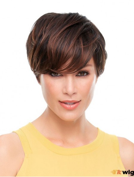 Wavy Boycuts Cropped Brown Best Lace Front Wigs