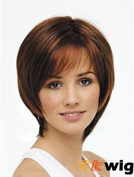 Chin Length Auburn Incredible 11 inch Straight Bob Wigs