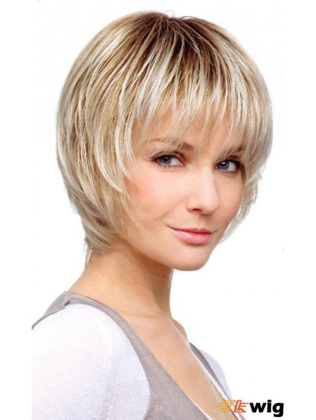Chin Length Blonde Suitable 10 inch Straight Bob Wigs