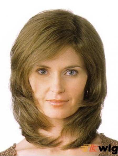 Layered Shoulder Length Straight Blonde 13 inch Great Monofilament Wigs