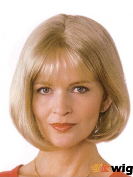 Blonde Bob Wigs UK With Monofilament Blonde Color Bobs Cuts