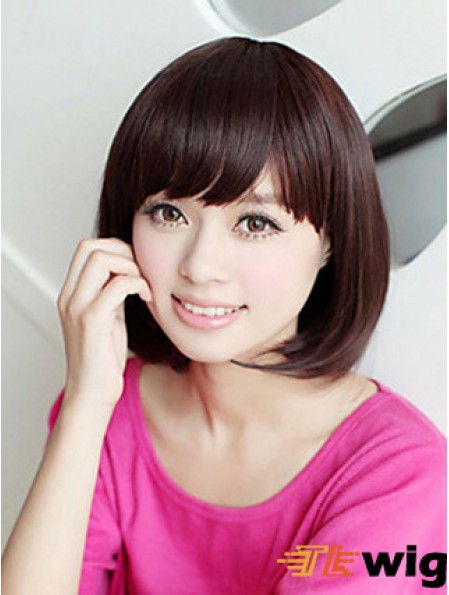 Lace Front Chin Length Straight Blonde Natural Bob Wigs