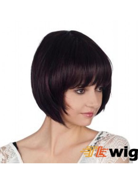 Straight Chin Length Auburn 10 inch Capless Cheap Bob Wigs