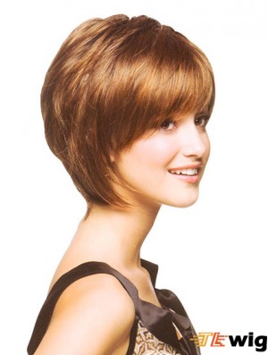 Capless Chin Length Straight Auburn Incredible Bob Wigs
