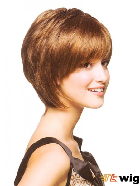 Capless Chin Length Straight Auburn Incredible Bob Wigs