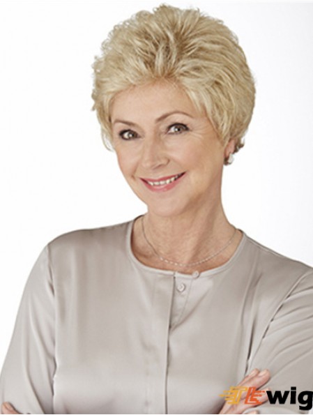 Glueless Lace Front Wigs With Monofilament Curly Style Grey Cut