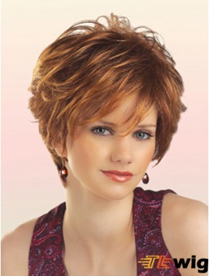 Natural Hair Wig With Capless Short Length Layered Cut