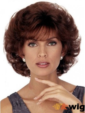 Chin Length Curly Capless Wigs For Sale