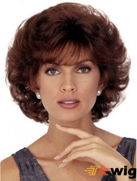 Chin Length Curly Capless Wigs For Sale