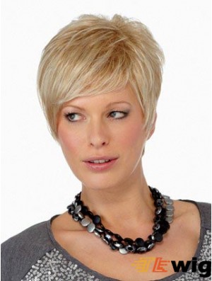 Boycuts Straight Blonde Capless Online Short Wigs
