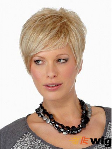 Boycuts Straight Blonde Capless Online Short Wigs