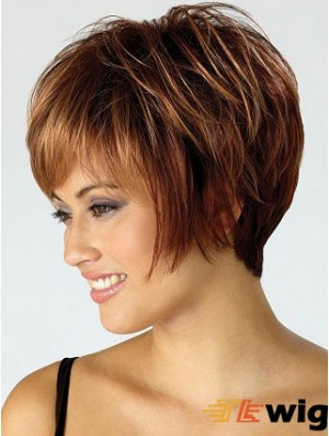 Bobs Straight Auburn Capless Best Short Wigs