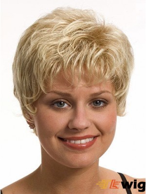 Boycuts Wavy Blonde Capless Best Short Wigs