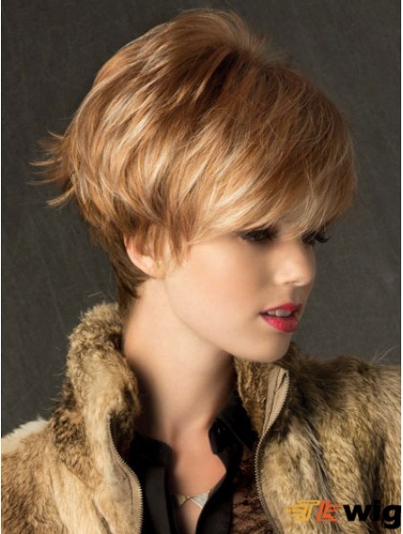 Boycuts Straight Blonde Capless No-Fuss Short Wigs