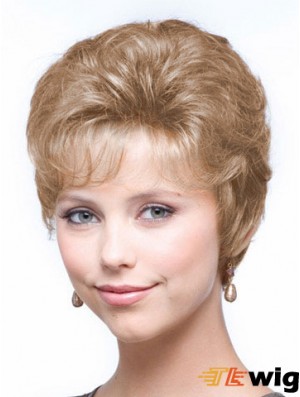 Wavy Blonde Ideal Cropped Classic Lady Wig