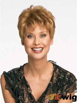Boycuts Wavy Blonde Capless Ideal Short Wigs