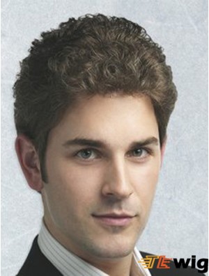 Buy A Wig Online Brown Short Curly 100% Hand-tied